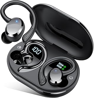 - Wireless Earbuds, 2026 New Bluetooth 5.4 Headphones Sport Earphones with 68Hrs Playtime LED Display ENC Noise Cancelling Mic, IPX7 Waterproof Over Ear Ear Buds with Hook for Sports/Running