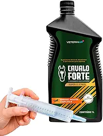 Suplemento Cavalo Forte Super Eletrol Líquido 1L | Reposição de Eletrólitos para Cavalos | Hidratação e Recuperação Pós-Esforço | Mais Energia e Resistência | VeterinUp