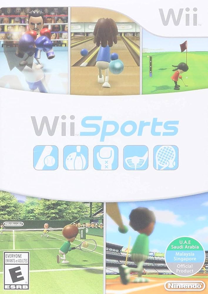 wii&wiiスポーツ！！ Wii Sports Original Release Cover (UAE): Nintendo Wii: Video