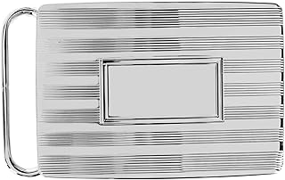 Trafalgar 30mm Sterling Silver Engine Turned with Large Loop Belt Buckle