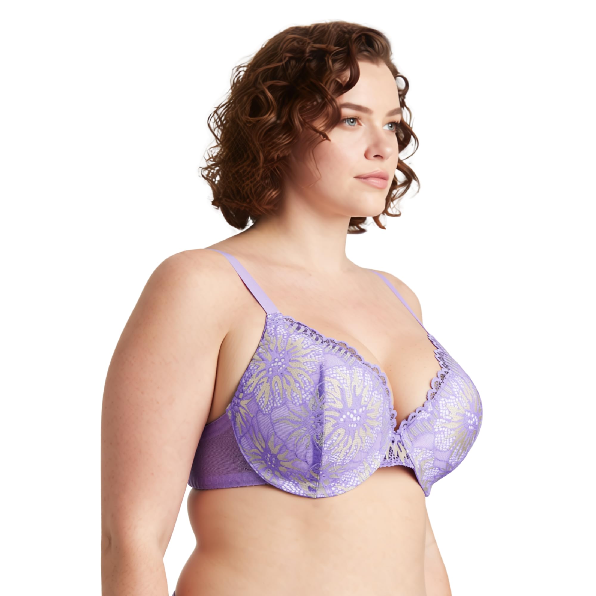 Curve Muse Ligeramente Acolchado con Aros Sujetador-x2