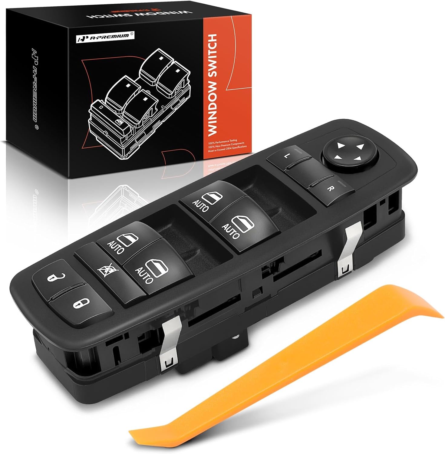 A-Premium Master Power Window Switch Compatible with Chrysler Pacifica 2017 2018 2019 V6 3.6L Mini Passenger Van, Front Left Driver Side, Replace# 68234087AC