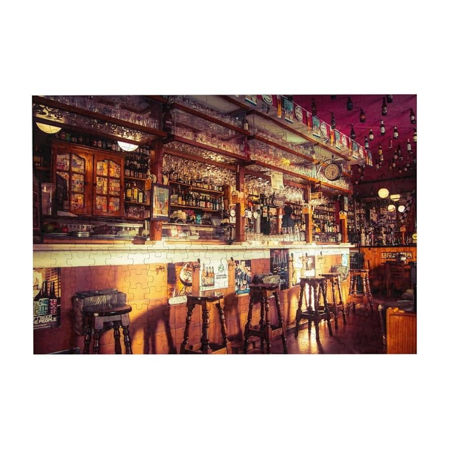 Amazon.co.jp: ジグソーパズル バーの風景 酒場写真 木製 300