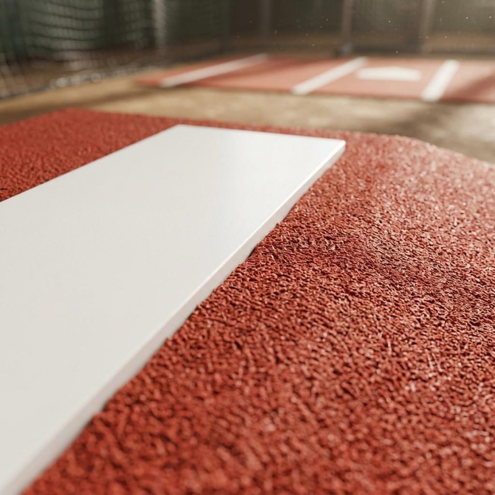 Baseball Tappetino da Lancio Mound Portatile Piattaforma Allenamento con Superficie Antiscivolo Inserto Rettangolare Visibile con Maniglia Adatto per Tecnici Preparatori