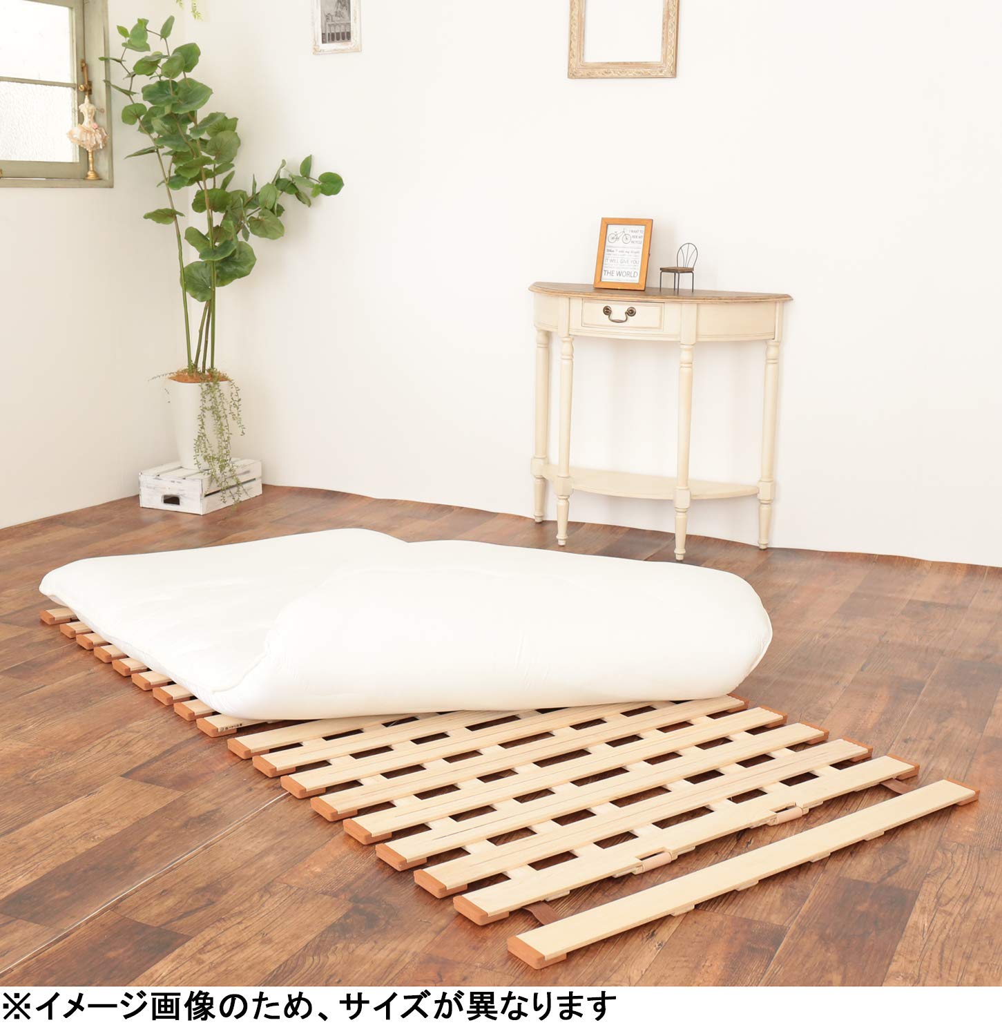 サイズ:ダブル】オスマック 薄型 軽量 桐すのこベッド スタンド式 ダブル L 