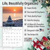 Vista 109 de RED EMBER Astronomy 2026 Wall Calendar 12 Month 12" x 24" Open Thick & Sturdy Paper Giftable Calendar 2026