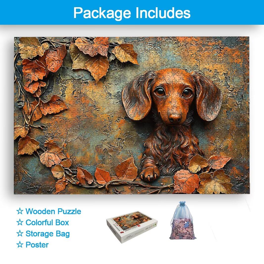 Puzzle 2000 Piezas, Puzzle Perro de Madera para Adultos, Regalos -2340