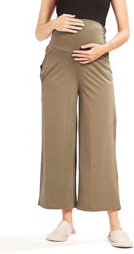 AV2 Women High Rise Cotton Lycra Stretchable Relaxed Fit Maternity Pants | Maternity Yoga Pants | Maternity Trousers -5556