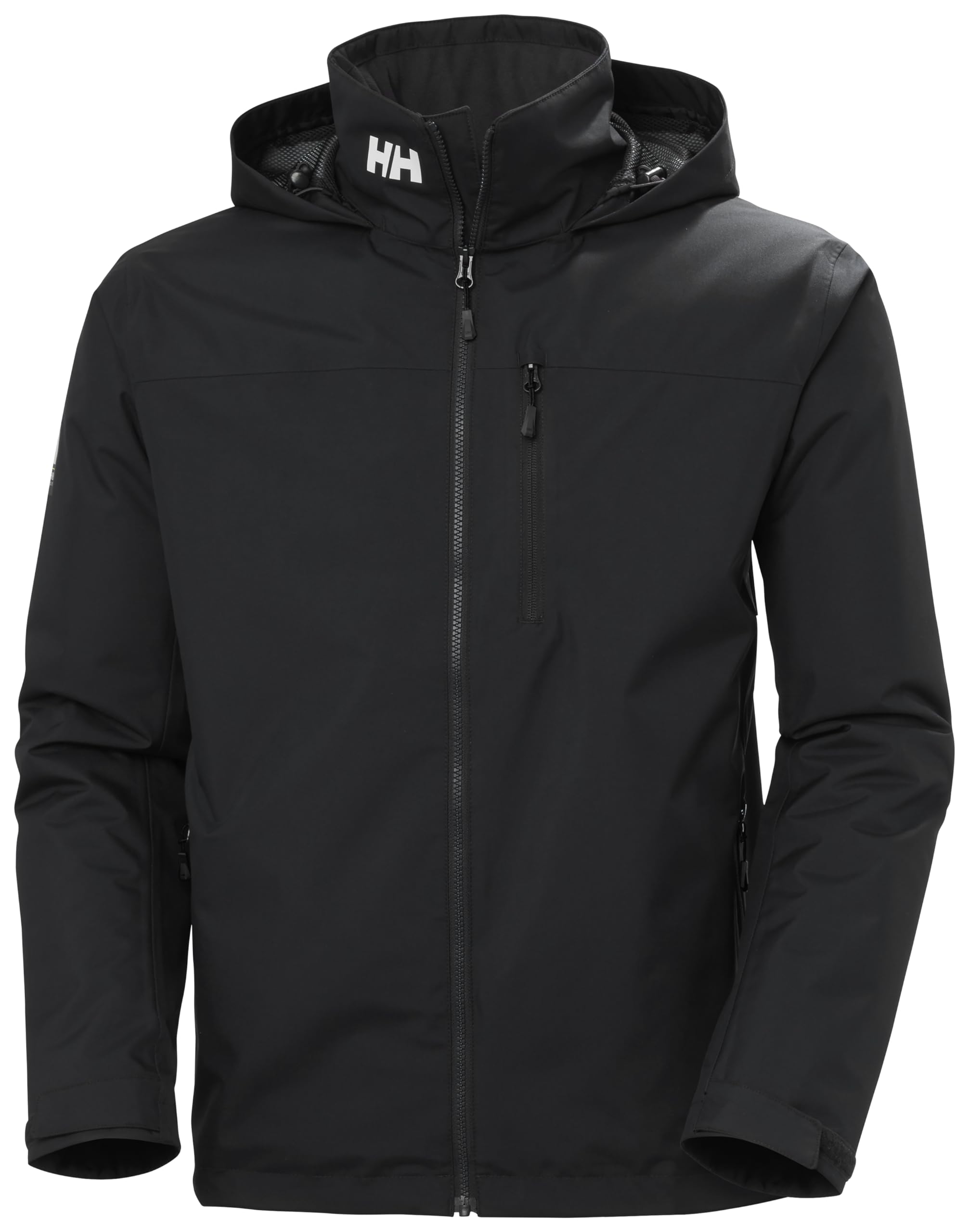 Helly Hansen Men's Crew Hooded Midlayer Jacket 2, Black, XL