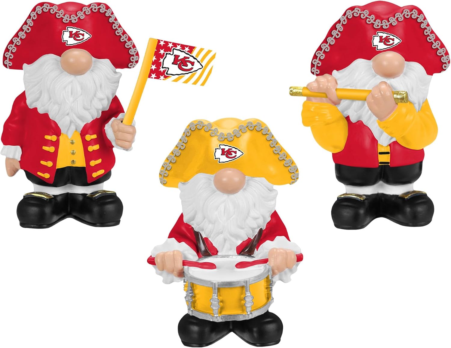 FOCO Kansas City Chiefs NFL 3 Pack Americana Mini Gnome Set