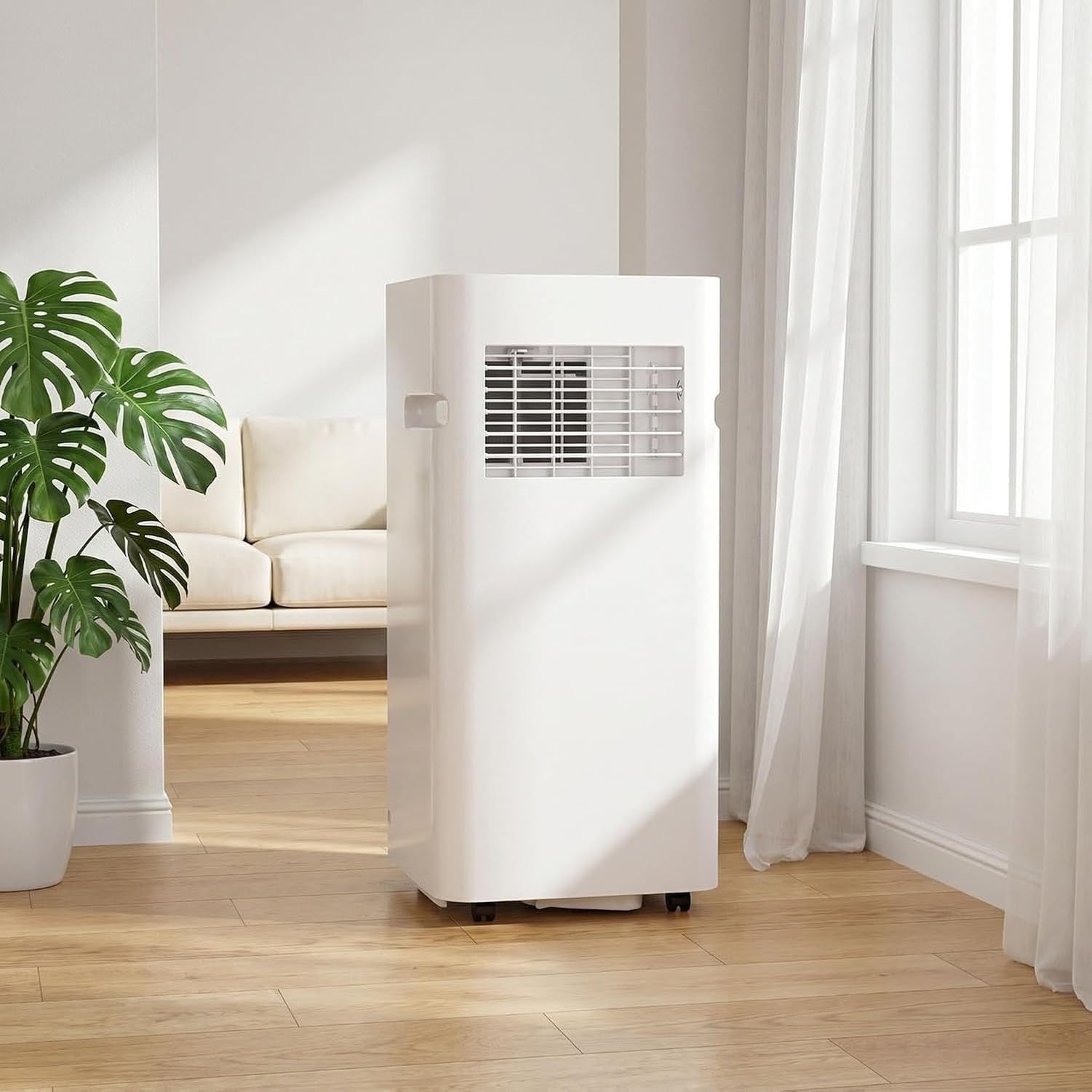 Aire Acondicionado Portátil 5000 BTU Unit Compacto Pie Autónomo para Interior, Silencioso con Mando y Temporizador de 24H Kit Evacuación para Habitación Hogar, Style 4, 12000 BTU