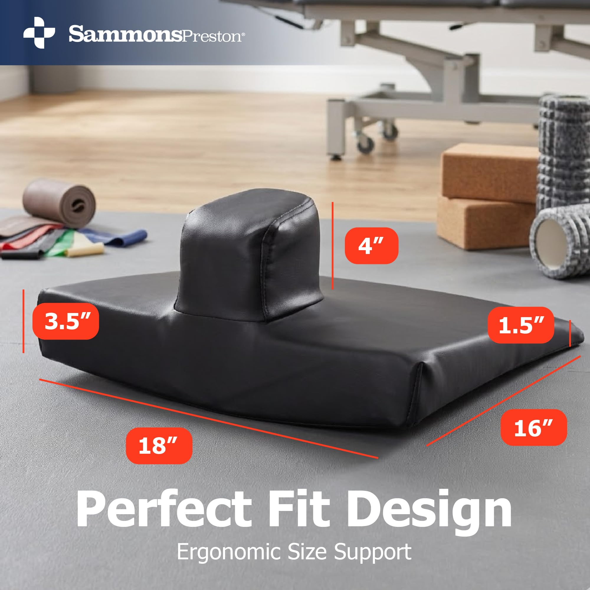 Sammons Preston Pommel Wedge Wheelchair Seat Cushion, Anti Slip Foam — Amazon image 2