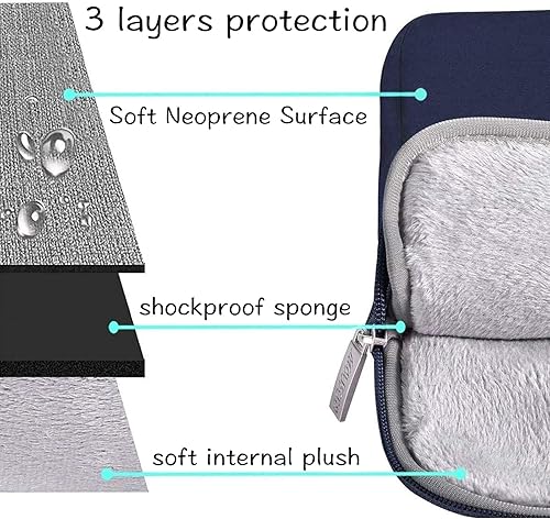 Miniatura 129 de MOSISO - Funda para laptop, repelente al agua, bolsa de neopreno con funda pequeña azul (Airy Blue)