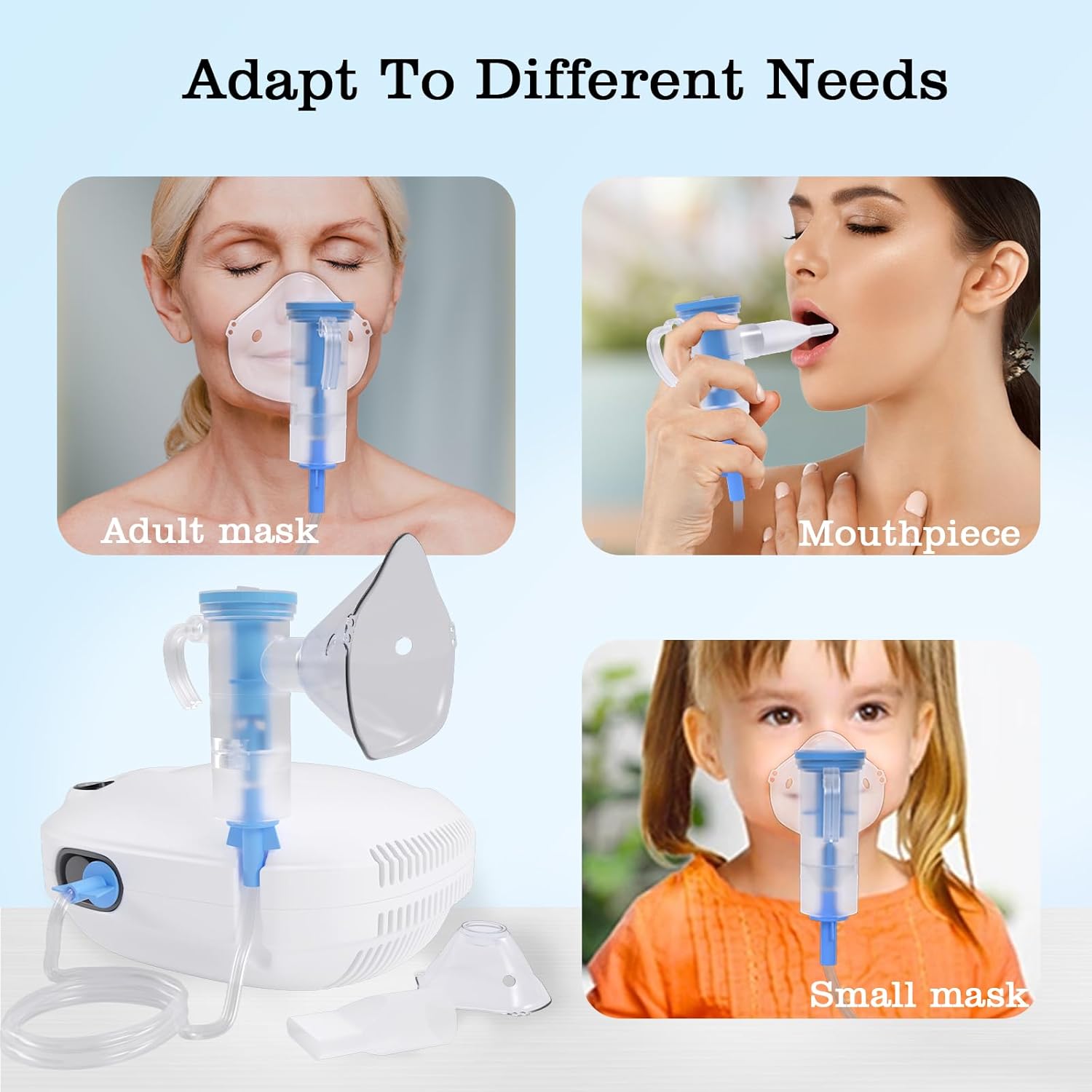 Nebulizer accessories for different user needs