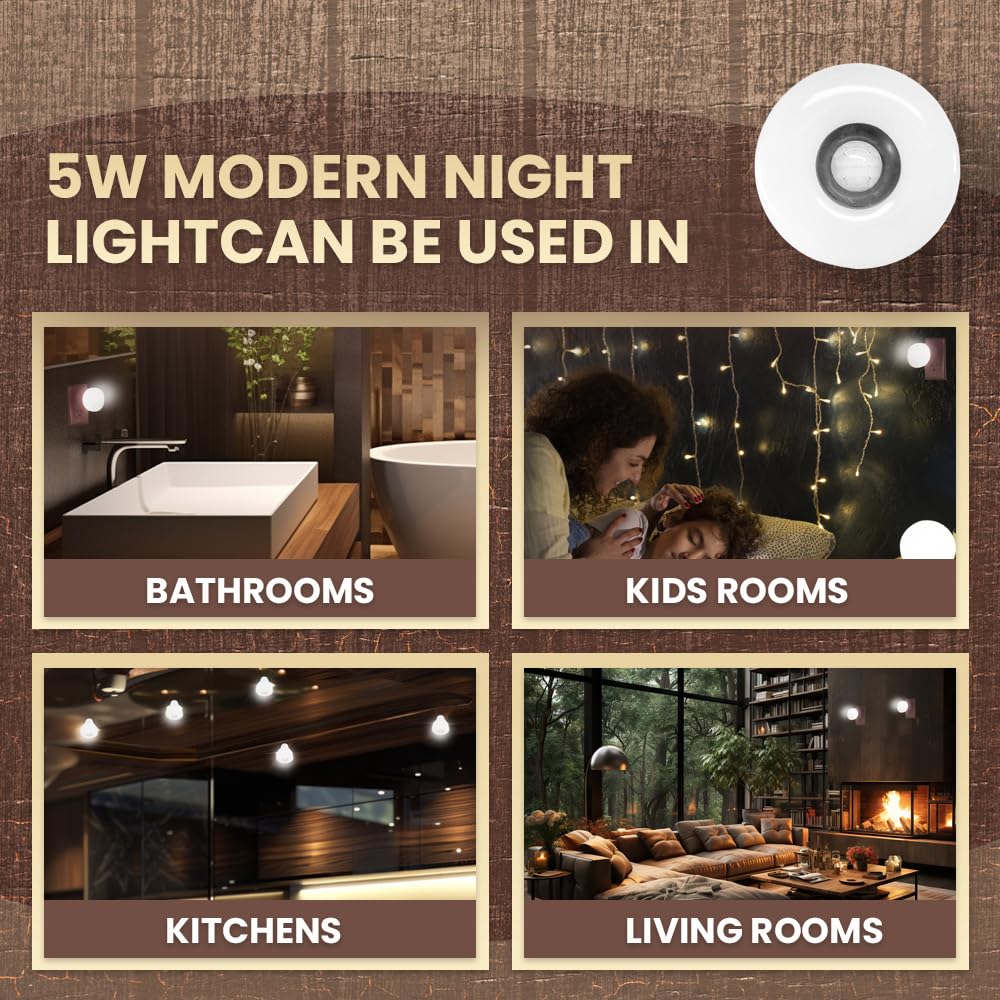 Amazon.com: Carrismann LED 運動啟動靈活方向旋轉感應器黃昏到黎明夜燈AC 插座插入式牆壁樓梯燈室內5W 6500K  車庫臥室走廊樓梯地下室走廊: