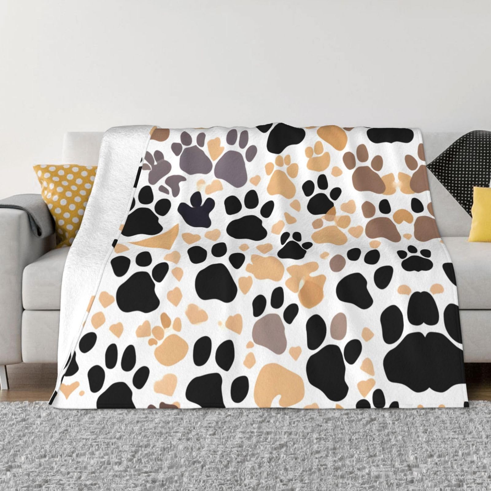 Couverture de lit de luxe en flanelle épaisse 101x76 cm