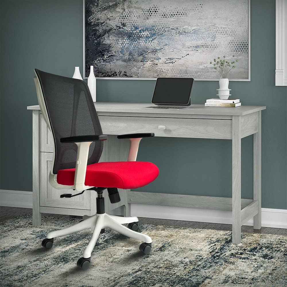 Kepler Brooks Office Chair | 3 Years Warranty | Office Chairs for Work from Home, Chair for Office Work at Home, Diwali Gifts, Study Chair, Multi Synchro Lock Mechanism, Mid Back, Nylon (Astra, Red)