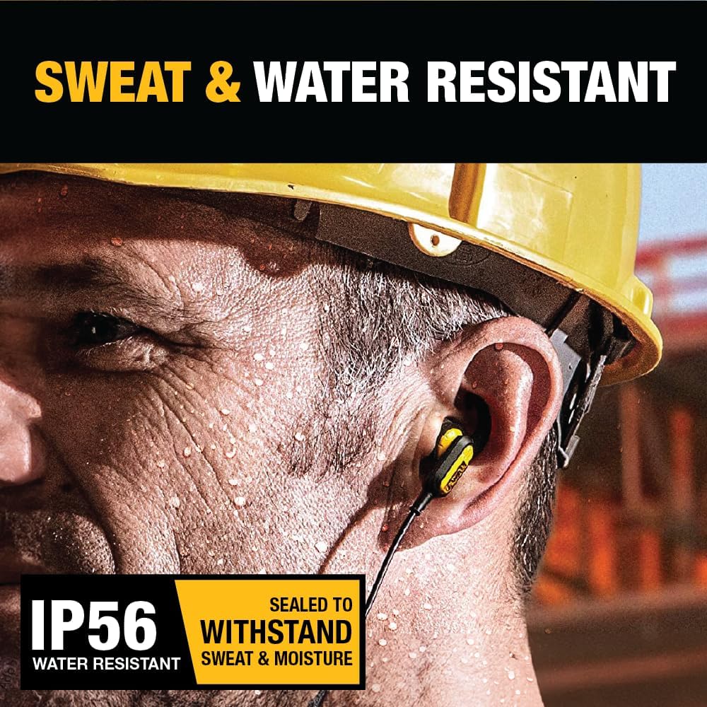 DEWALT Jobsite - Cuffie USB C per iPad/iPhone 15/16 Pro Max, auricolari con cavo di tipo C, auricolari USB C cablati con microfono, modulo di controllo del volume, compatibili con MacBook, Samsung S23