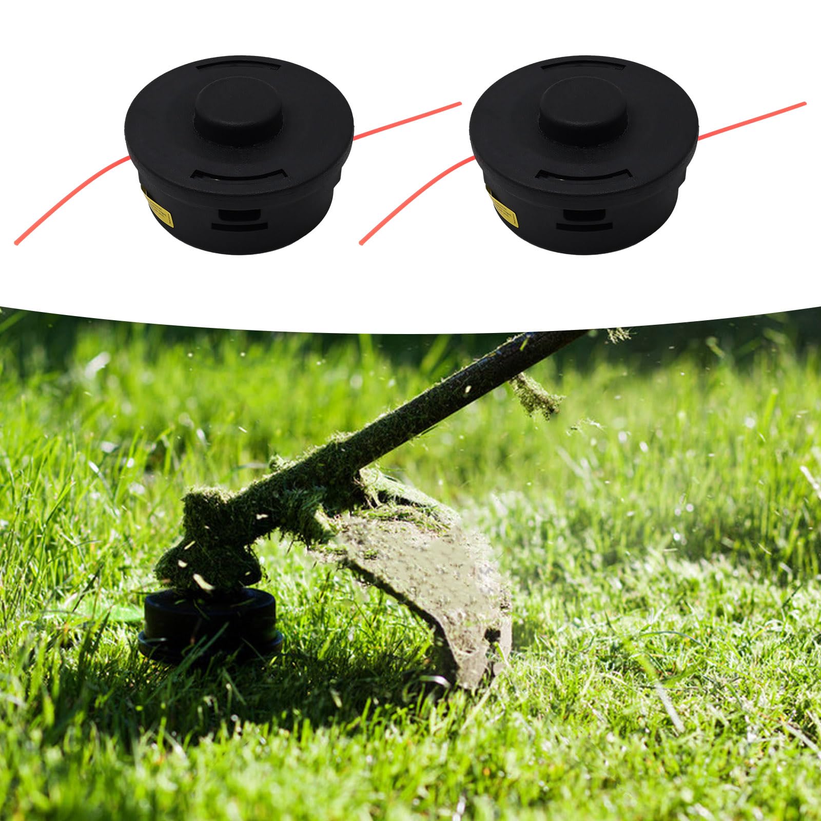 Hoypeyfiy 2 piezas de cabeza de recortadora Autocut 25-2 con línea de reemplazo para FS25-4 FS44 FS55 FS100 FS250 FS250R KM55 KM55R KMI3OR KM-AC FR85T FR130T FR480