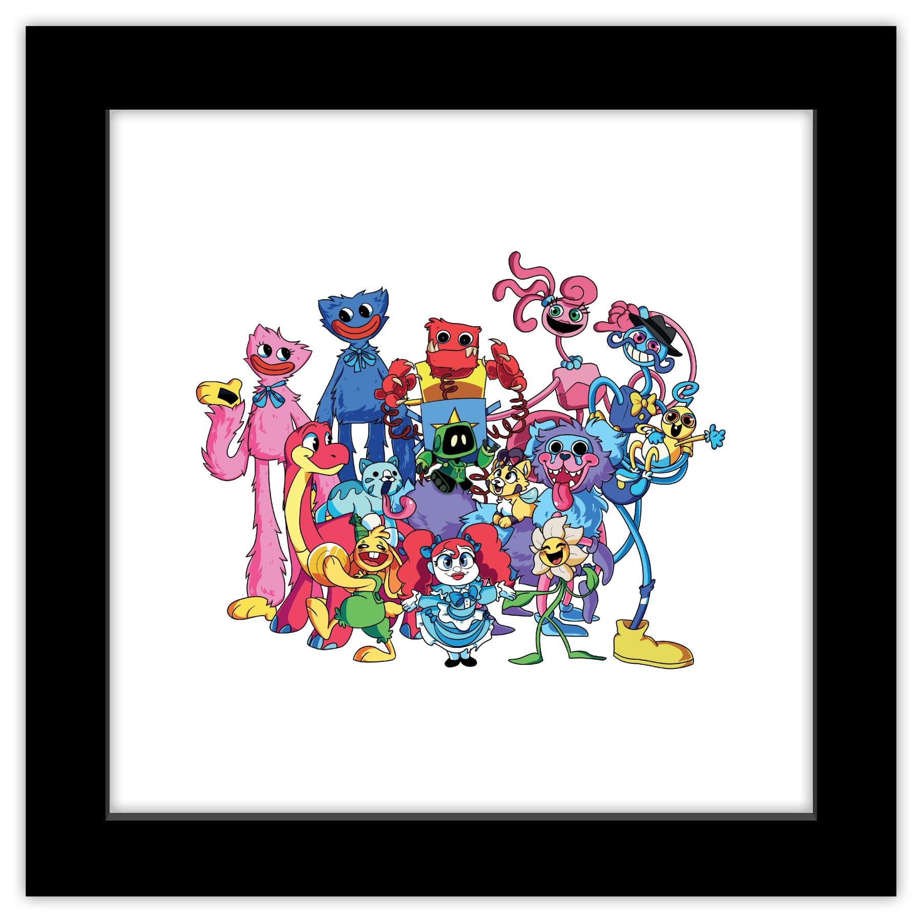 Gallery Pops Poppy Playtime - Big Group Wall Art, Black Framed Version, 12" x 12" Gallery Pops Wall Art