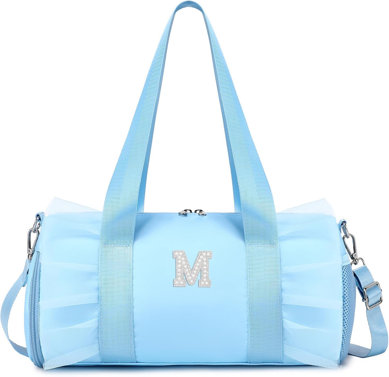 Dance Bag for Girls 4-6, Personalized Initial Letter Ballet Duffle Bag with Shoes Compartment, Kids Toddler Ballet Bag