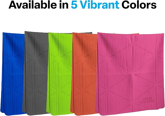 COLD FACTOR Instant PVA Cooling Towels, Cooling Neck Wraps, Blue, 1 Pack