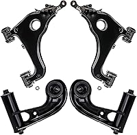 Vista 224 de Detroit Axle - 4 brazos de control de extremo delantero para Nissan Frontier Xterra 2000-2004 Brazos de control inferior y superior con rótulas