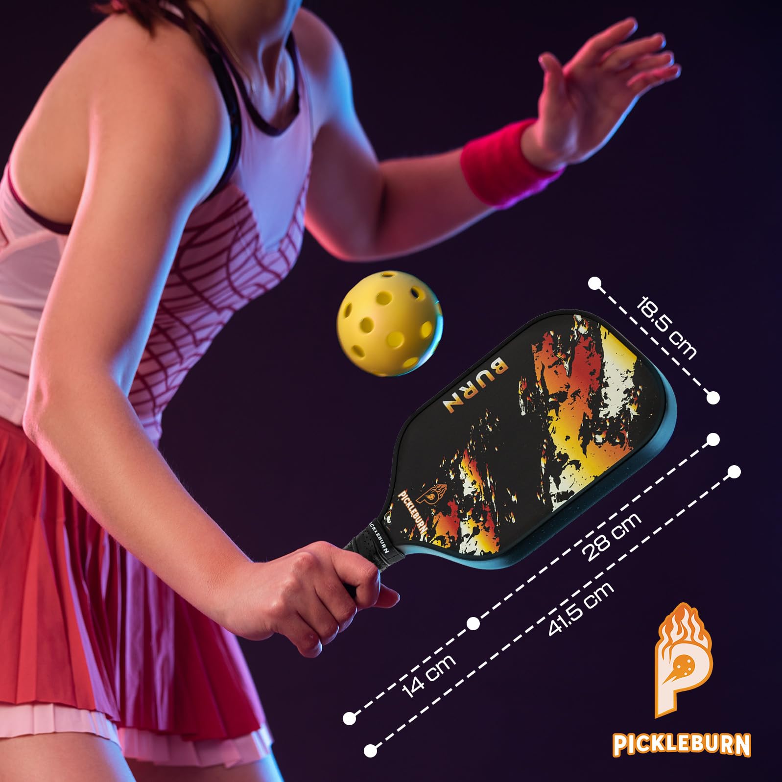Set de Pickleball Premium Pack de 2 Palas de Pickleball de Fibra de Vidrio Reforzado 4 Bolas Interior/Exterior Mochila de Transporte 2 Overgrips 2 Pickers y Llavero Todos los Niveles