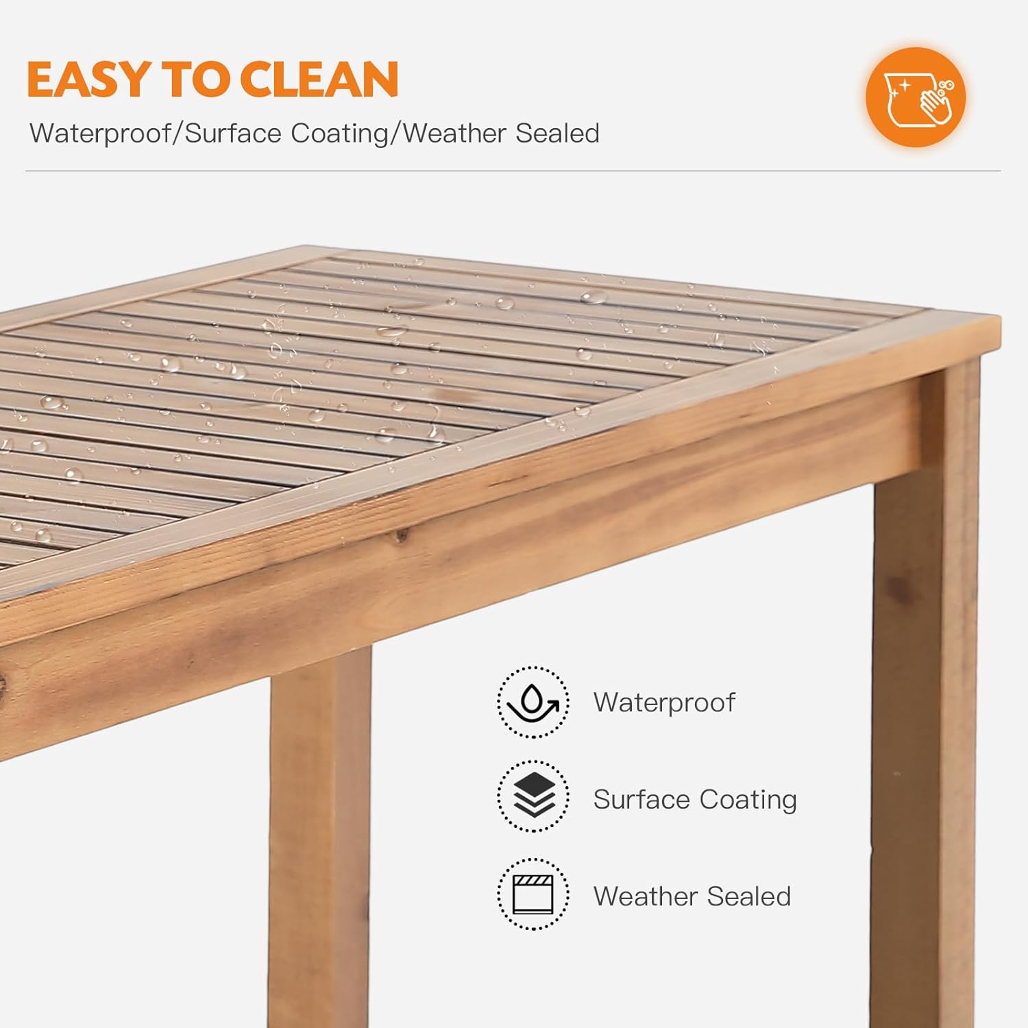 46'' Side Table Indoor/Outdoor Use, Wooden Patio Console Table 2 Shelf, Multifunctional Buffet Table Bar Storage Organizer for Entryway/Yard (Brown) image 8 of 9 B0FDGCTKFV