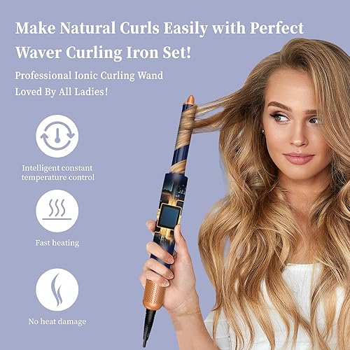 Miniatura 4 de JOYOURS Cepillo secador de pelo iónico, sistema de peinado y secado de aire, potente secador de pelo 6 en 1 y multiestilizador con rizadores de