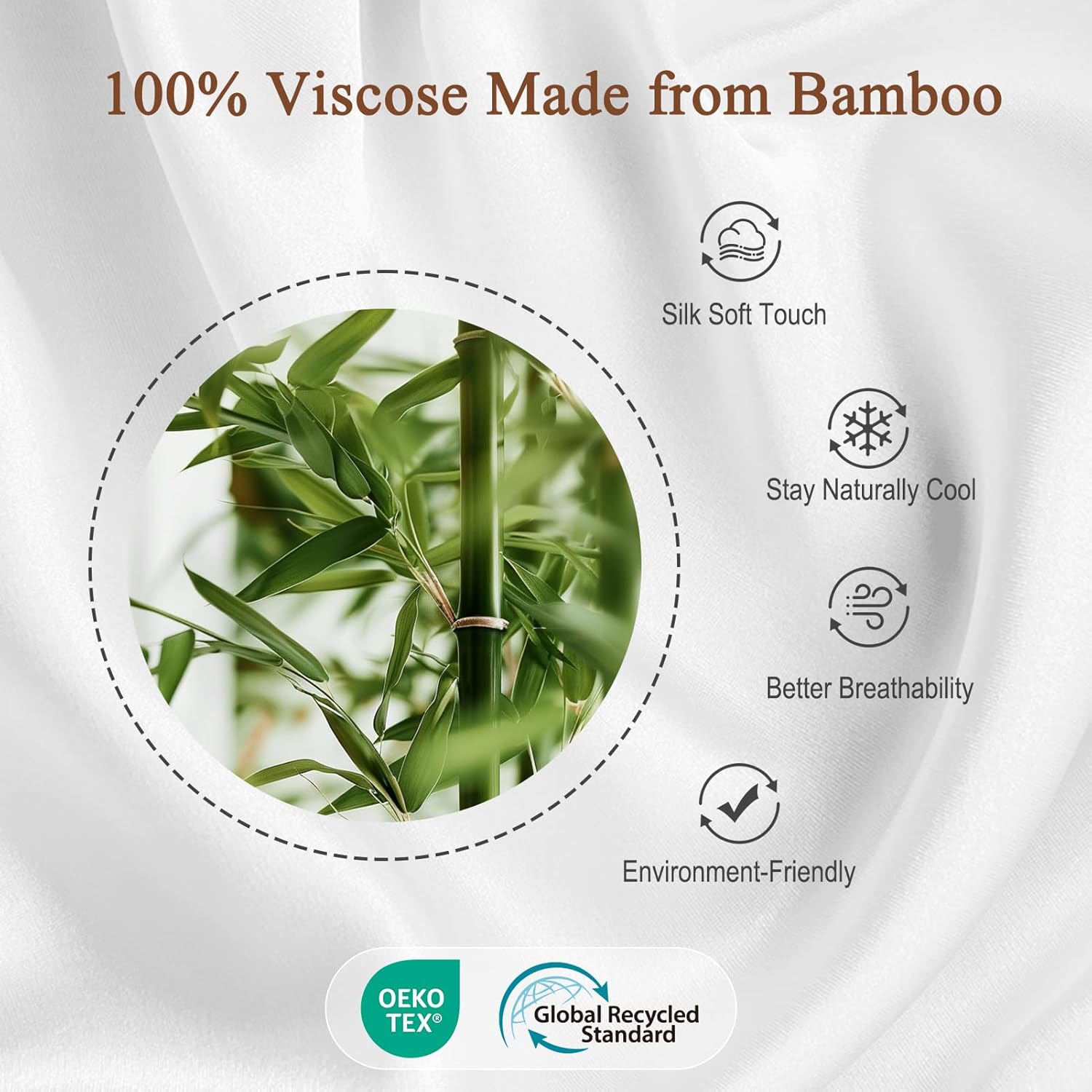 BPC 100% Rayon Derived from Bamboo Silk Blend Comforter Queen Size, Ultra-Soft ClimaSilk™ Down-Alternative Duvet Insert for All Seasons with Corner Tabs, Medium Warmth, White, 90x90 Inches - Image 3