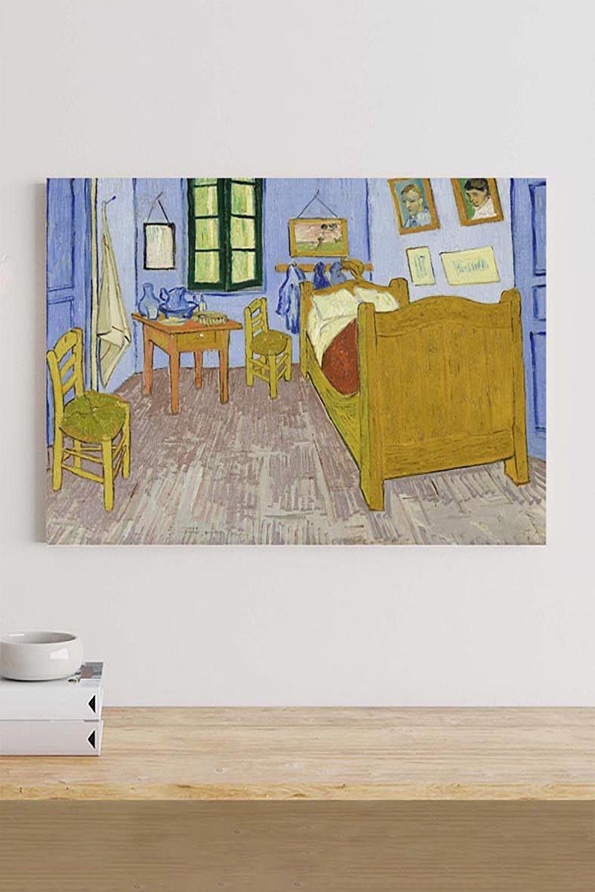 Postermanya (pster18833) Arlesteki Yatak Odası - Van Gogh Sanatsal Kanvas Tablo 40 x 60