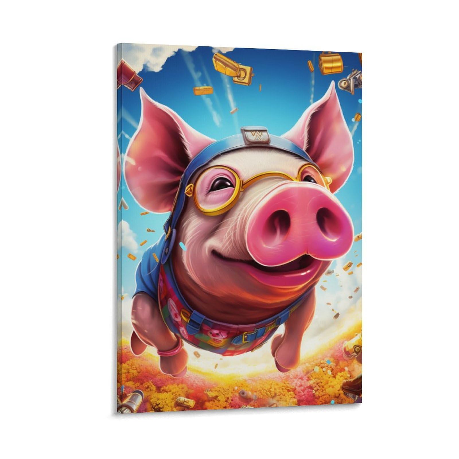 Impression Sur Toile Cochon Haute Définition Éco-Conçue