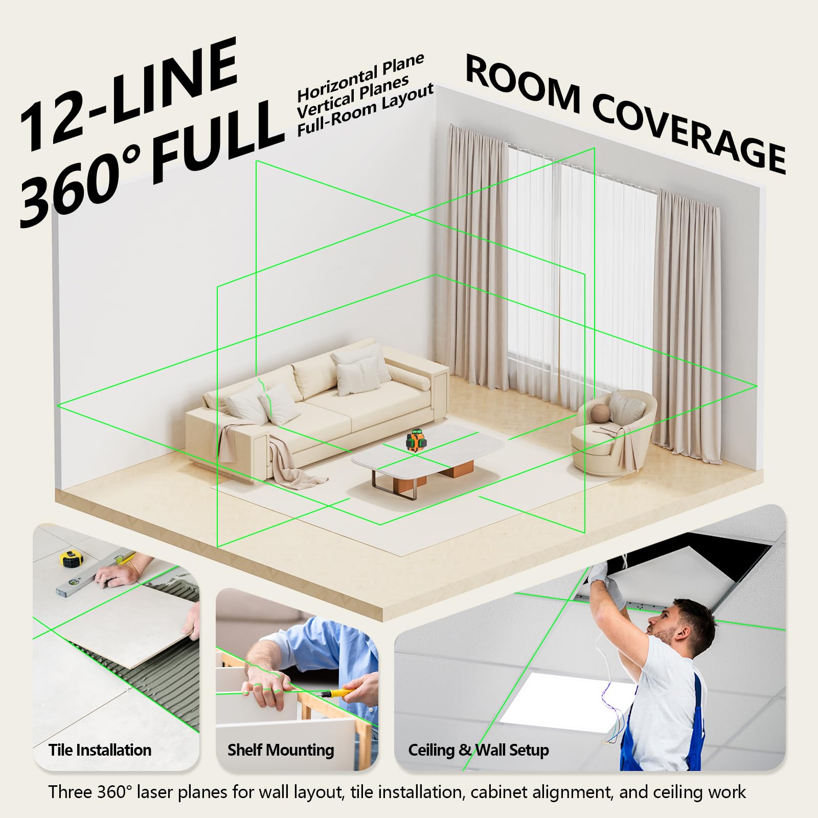 360° Laser Level - Self Leveling for Professionals -5