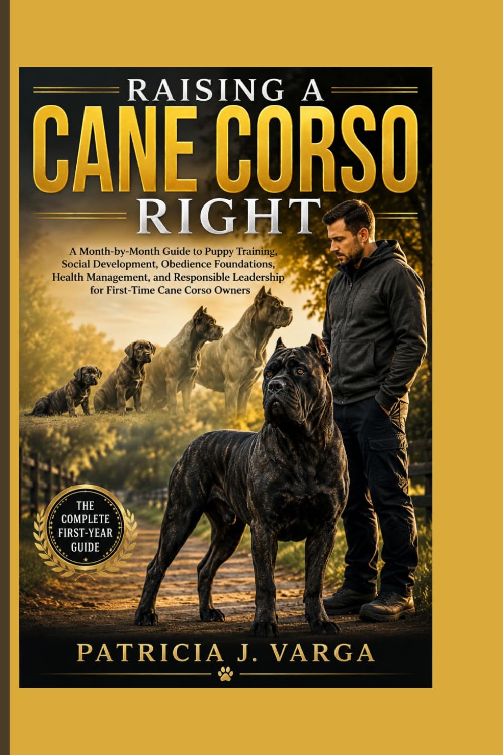 RAISING A CANE CORSO RIGHT: A Month-by-Month Guide to Puppy Training, Social Development, Obedience Foundations, Health Management, and Responsible Leadership for First-Time Cane Corso Owners
