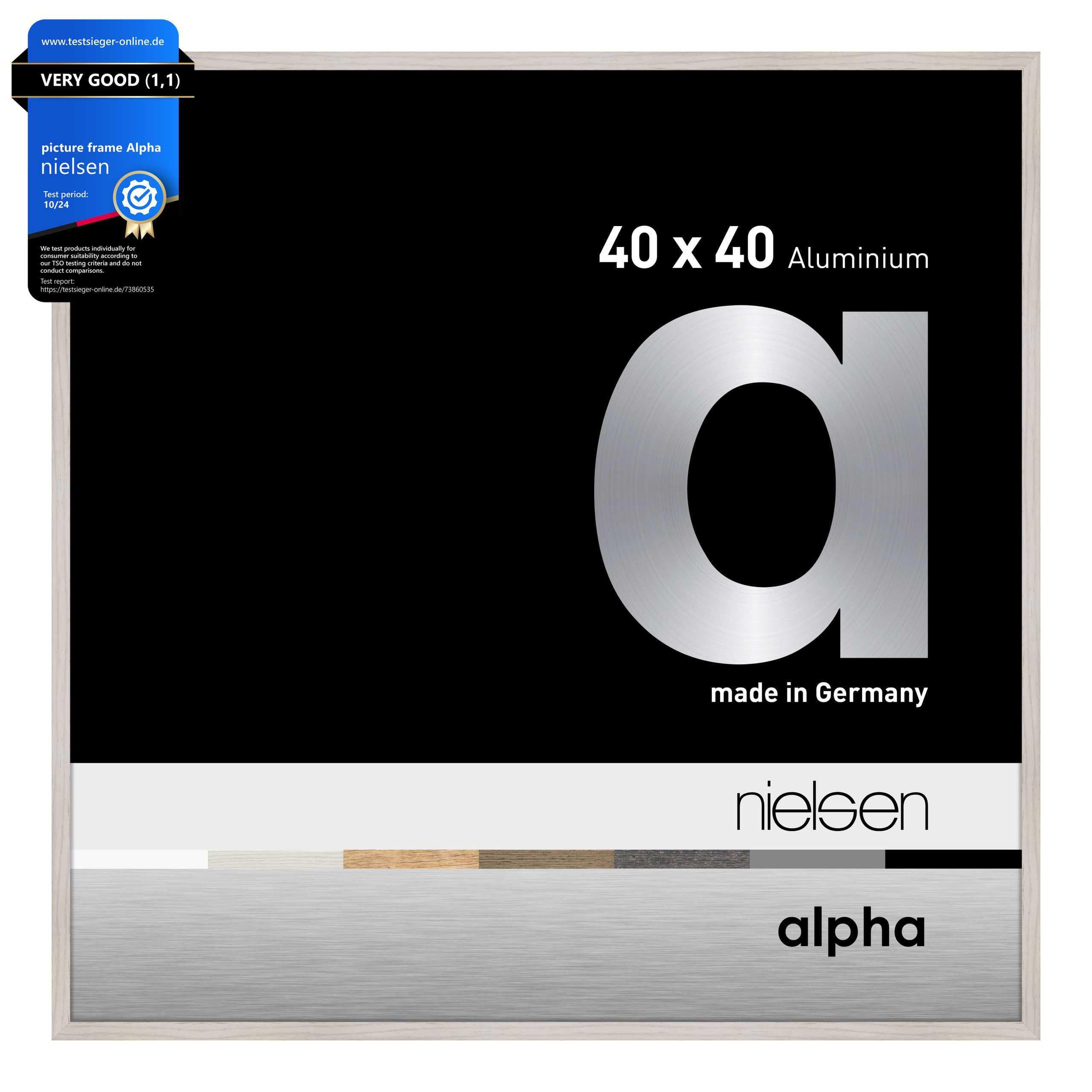 Nielsen White Oak Aluminum Frame Alpha, 40X40 Cm,