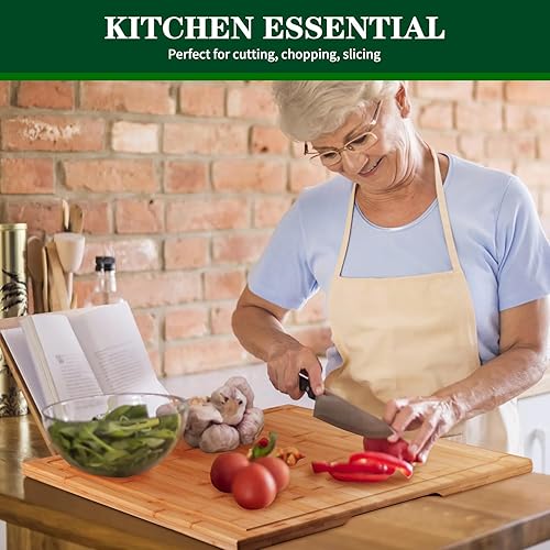 Vista 14 de Tabla de cortar sobre el fregadero, tabla de cortar extensible sobre el fregadero, tablas de cortar de bambú con ranura para jugo, tabla de cortar