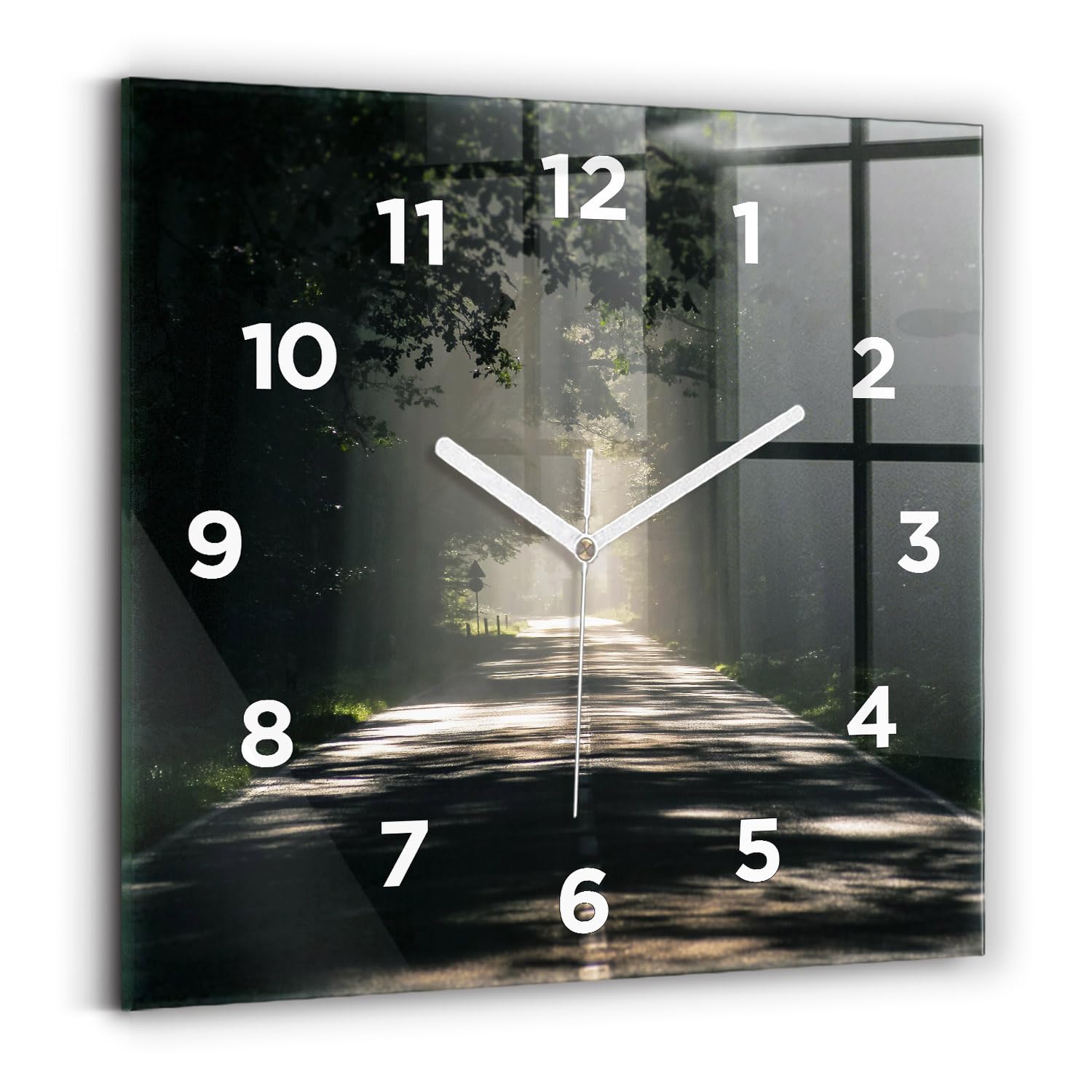 Horloge carrée silencieuse Wallfluent pour éliminer le tic-tac