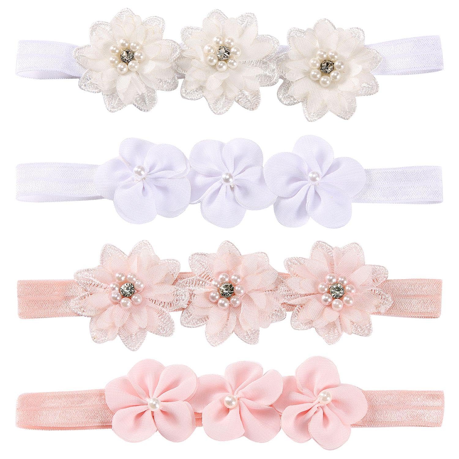 Fasce Per Bambini Da 4 Pezzi, Accessori Per Capelli Carini E Freschi, Fasce Retrattili Per Neonati, Copricapo Per Feste, Accessori Per Bambini.
