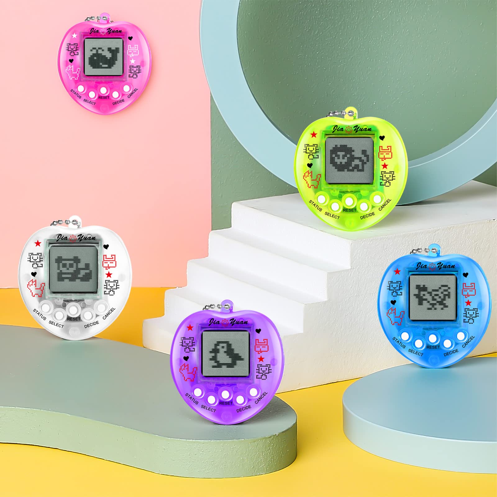 デジタルペットコレクション キーチェーン付き Amazon.com: 6 Pcs Virtual Electronic Pet Keychain for Kids and