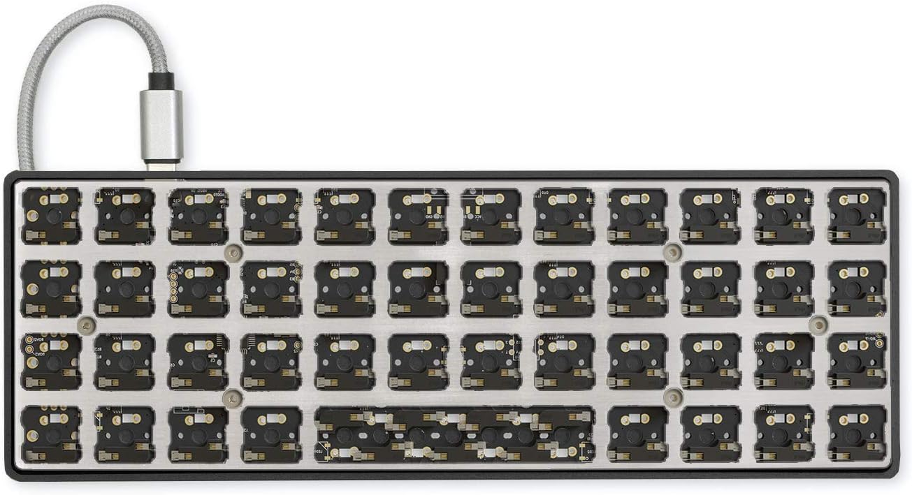 Drop Planck Mechanical Keyboard Kit V6 — DIY Compact 40% Ortholinear Layout, Kaihua Hotswap Sockets, Programmable PCB, USB-C, and Aluminum Case (High-Pro, Black)