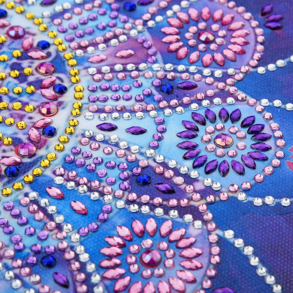DIY 5D-Diamant-Malerei Mandala-Blume, 30x30 Cm, Voller Bohrer – Kreatives Set Zur Entspannung & Wanddekoration