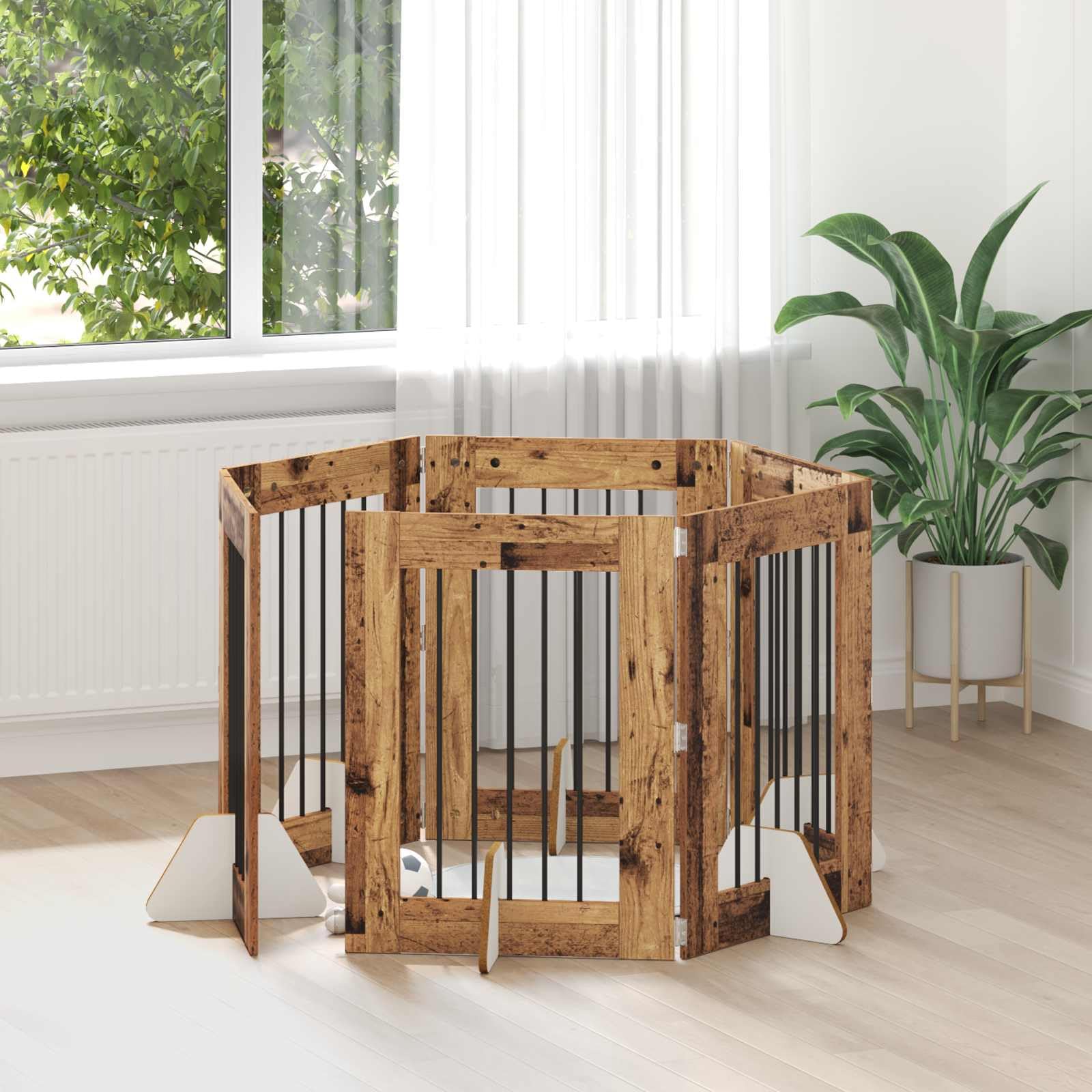 Cage pour chien modulable sans perçage pour éducation des chiots à la maison