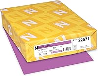Vista 1 de Neenah Astrobrights Premium Color Paper, 24 lb, 8.5 x 11 Inches, 500 Sheets, Planetary Purple (22671)