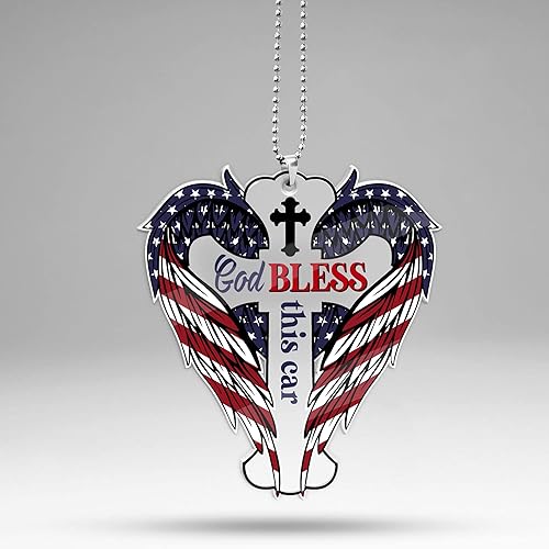 Miniatura 9 de Abalorio de coche de veterano orgulloso para accesorios de espejo retrovisor, regalos para veterano en el Día de la Independencia conmemorativa,