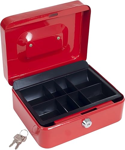 Miniatura 3 de Stalwart - Caja fuerte con compartimento para monedas, asegura y organiza pequeños objetos de valor en caja fuerte de metal recubierto de polvo