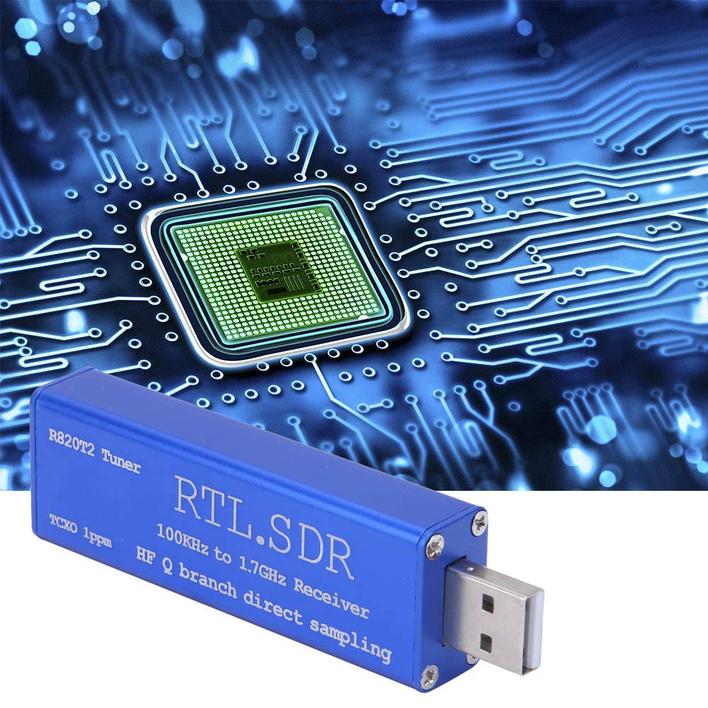 Récepteur Tuner, Mini Récepteur Numérique Portable Alimenté par USB UHF VHF RTL-SDR Récepteur RTL2832U + R820T2 Chipset 100KHz-1.7GHz Prise en Charge du Récepteur Tuner SDR