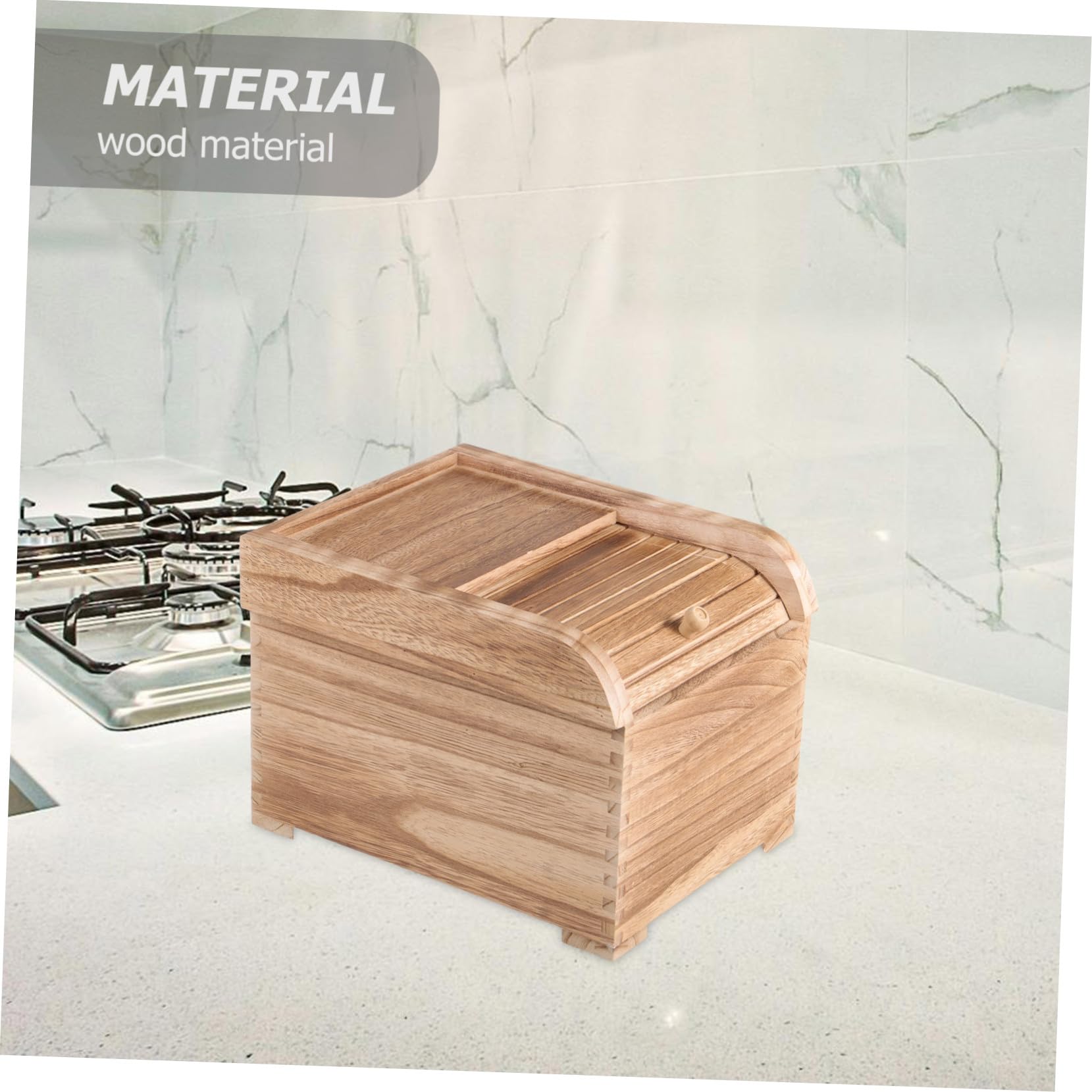 Zerodeko Boîte de Rangement pour Riz en Bois 5kg, Solide, la Cuisine