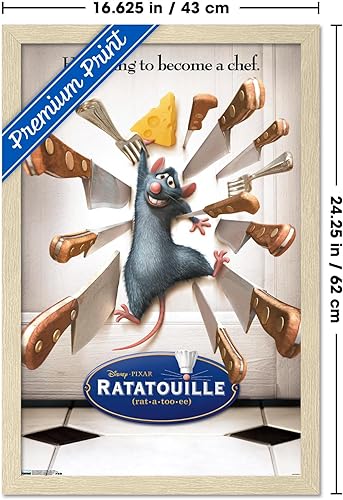 Vista 43 de Trends International Disney Pixar Ratatouille - One Sheet Wall Poster, 22.375" x 34", Black Framed Version
