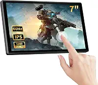 PeakDo Tela sensível ao toque portátil de 7 polegadas, mini monitor HDMI USB C de 1080p 60 Hz, tela LCD IPS ultrafina e leve para jogos, trabalho, PS5, Xbox, Switch, laptop, PC